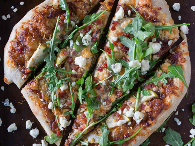 Apple Butter Blue Cheese Pancetta Pizza