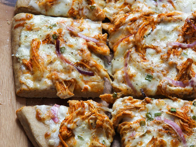Whole Wheat Buffalo Chicken Pizza