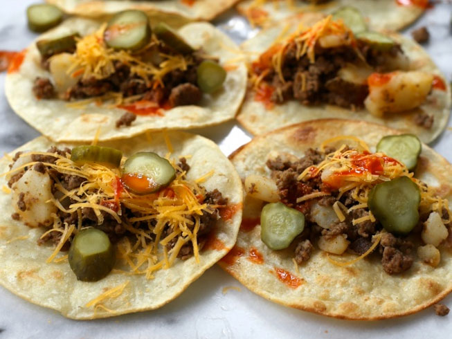 Malo's Beef And Pickle Tacos