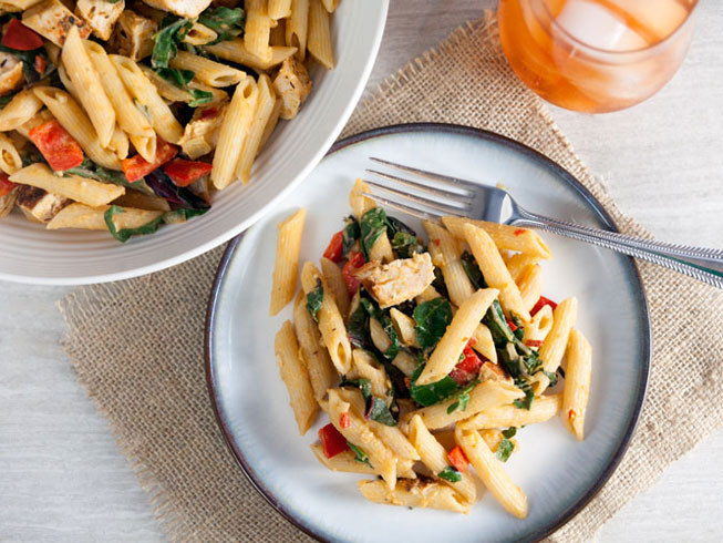 Spicy Chipotle Hummus Pasta