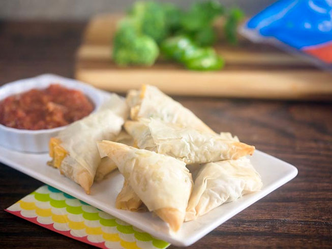 Spicy Broccoli Triangles