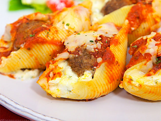 Meatball Stuffed Shells