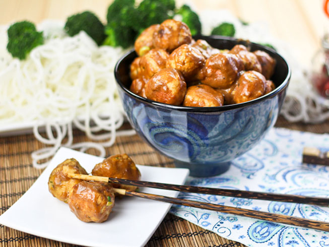 General Tso Chicken Meatballs