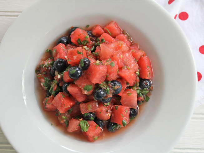 Watermelon Blueberry Salsa