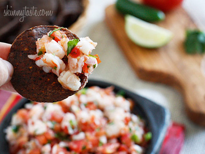 Skinny Shrimp Salsa