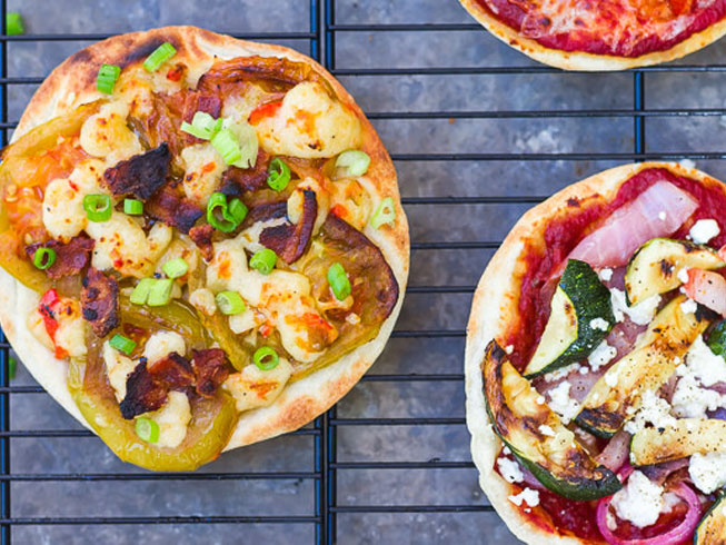 Green Tomato, Pimento Cheese, and Bacon (Tortilla) Pizza