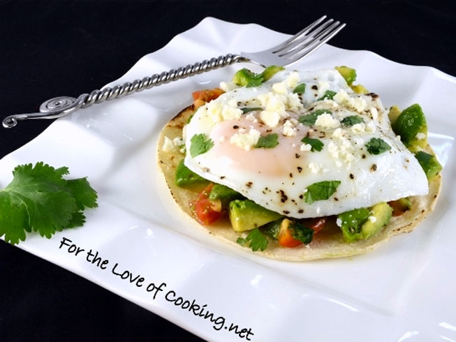 Breakfast Taco with Avocado Salsa and Steamed Egg