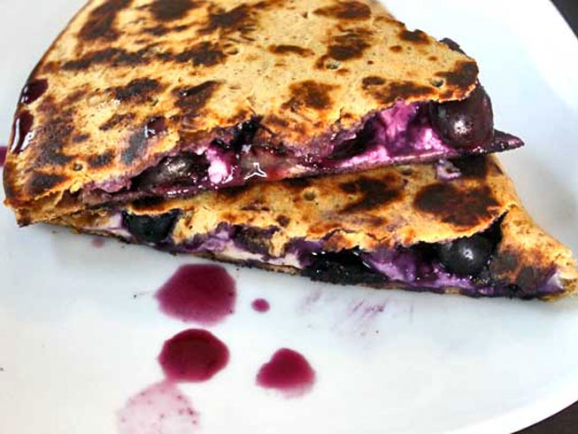 Blueberry Breakfast Quesadilla