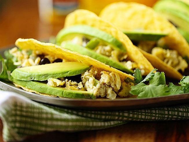 Black Bean & Avocado Breakfast Tacos