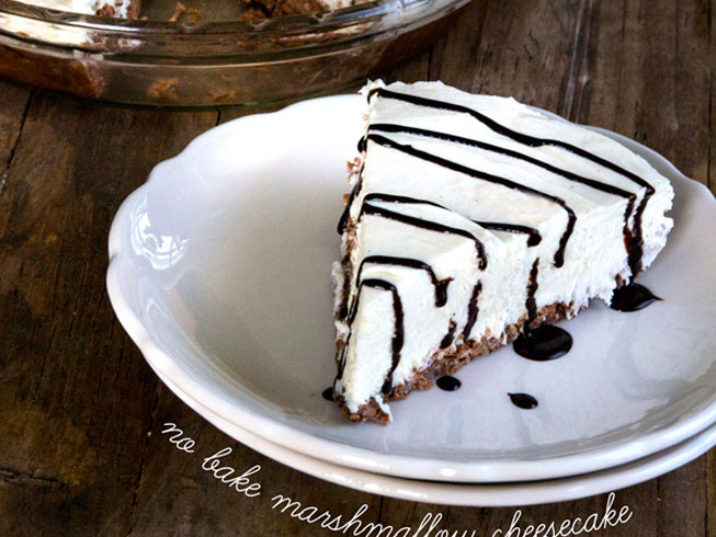 No Bake Gluten Free Marshmallow Cheesecake