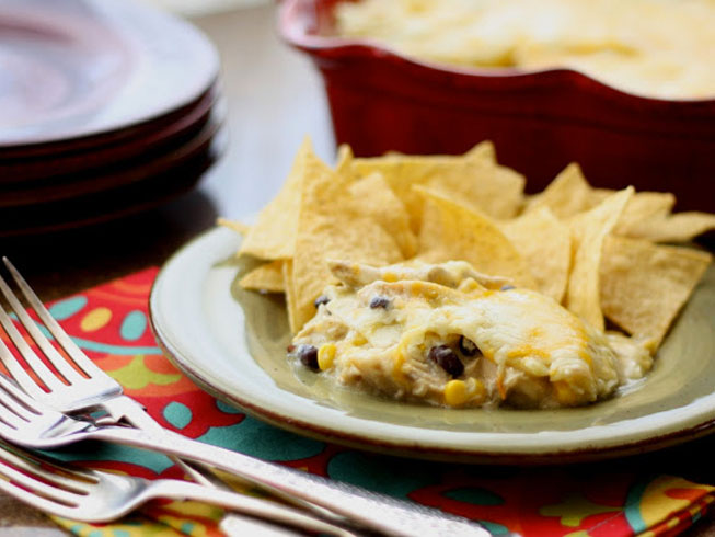 30 Minute Chicken, Corn and Black Bean Enchiladas