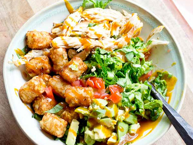 BBQ Chicken Tater Tots Salad