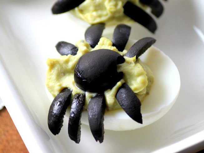 Spider Guacamole Eggs