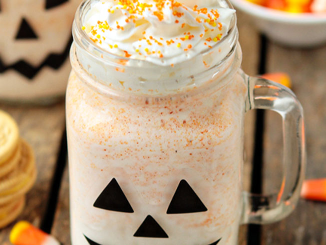 Candy Corn Oreo Milkshake