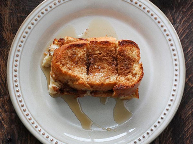 Cinnamon Eggnog Baked French Toast