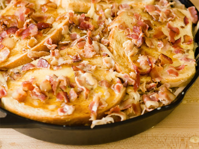 Maple Bacon Hash Brown French Toast Casserole