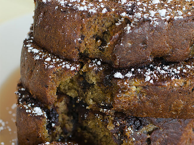 Chocolate Chip Banana Bread French Toast