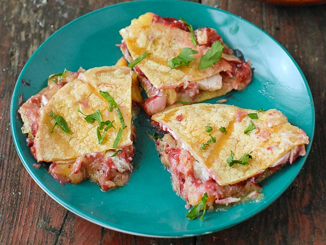 Turkey Cranberry-Chipotle Quesadillas
