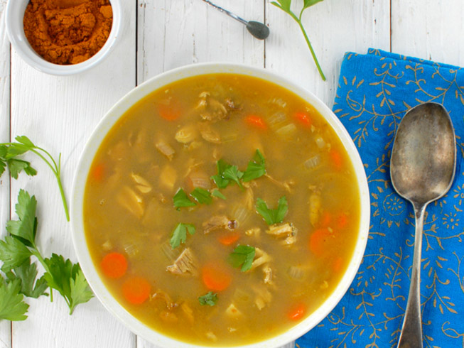 Coconut Curry Turkey Rice Soup