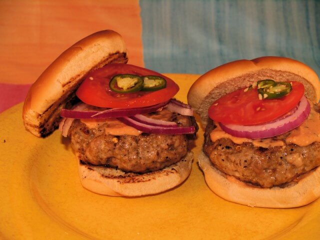 Jerk-Seasoned Pork Burgers