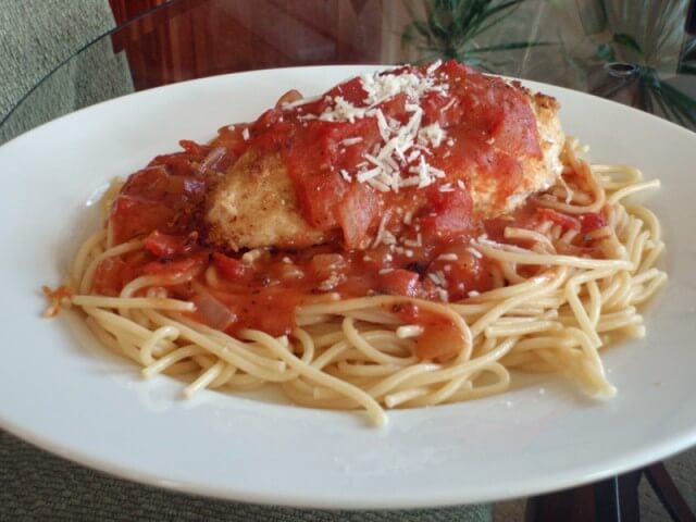 Chicken Parmesan With Creamy Tomato Pasta