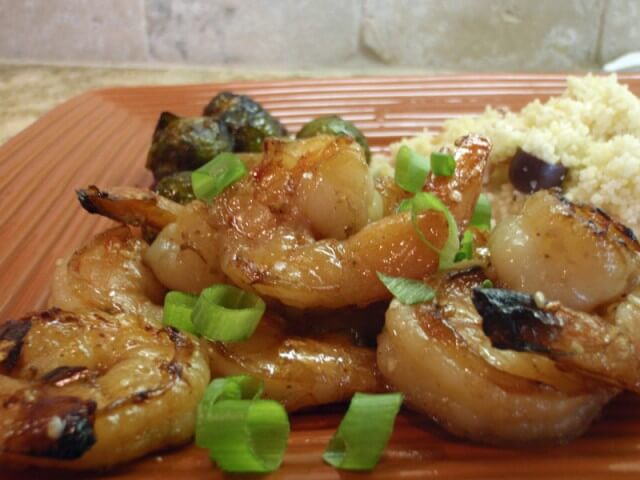 Honey Sesame Shrimp On The Barbie