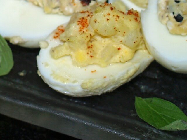 Potato Salad Deviled Eggs