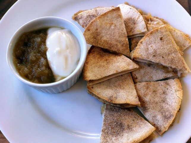 Cinnamon Apple Breakfast Quesadillas