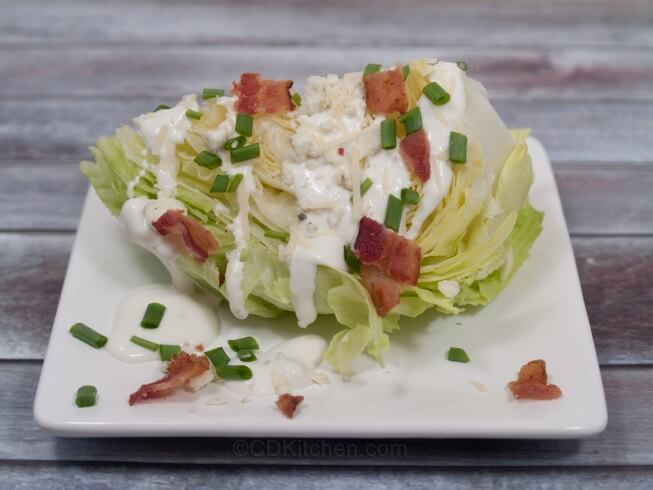 Iceberg Lettuce Wedges With Blue Cheese Dressing