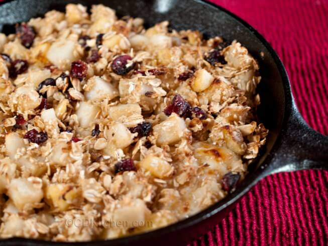 Fruit Crisp Topped Brie Dip