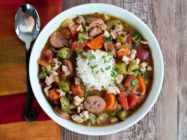 Chicken and Rice Gumbo Soup