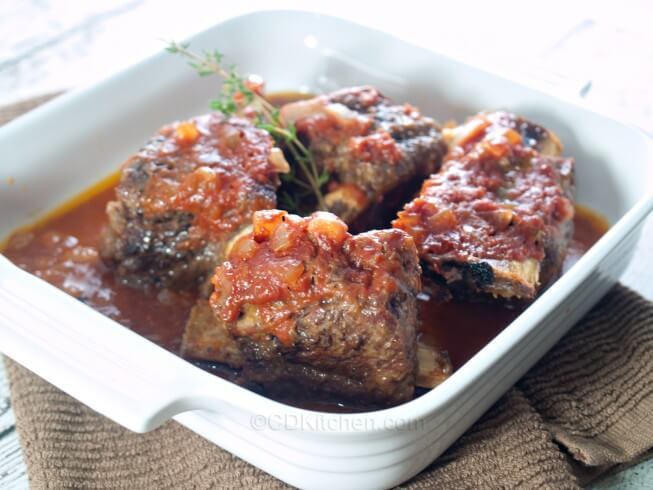 Oven Baked Barbecued Short Ribs