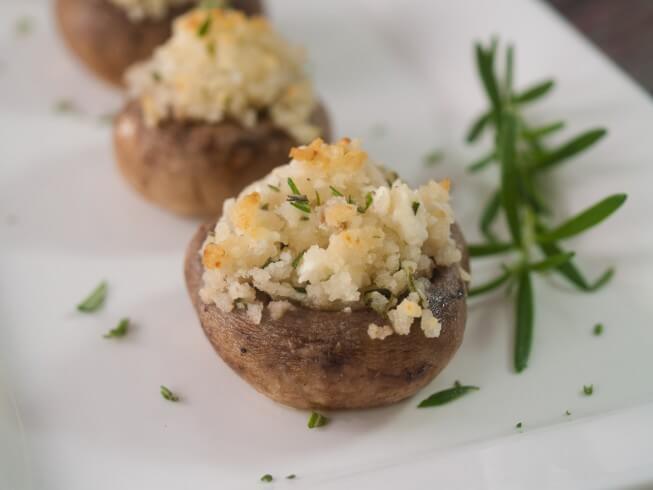 recipe for stuffed mushrooms with feta cheese