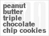 Peanut Butter Triple Chocolate Chip Cookies Peanut Butter Triple Chocolate Chip Cookies