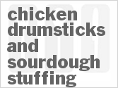 Get The Recipe For Slow Cooker Chicken Drumsticks and Sourdough Stuffing