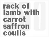 Get The Recipe For Rack Of Lamb With Carrot-Saffron Coulis