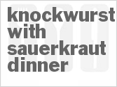 Knockwurst with Sauerkraut Dinner