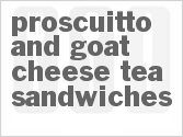 Get The Recipe For Proscuitto and Goat Cheese Tea Sandwiches